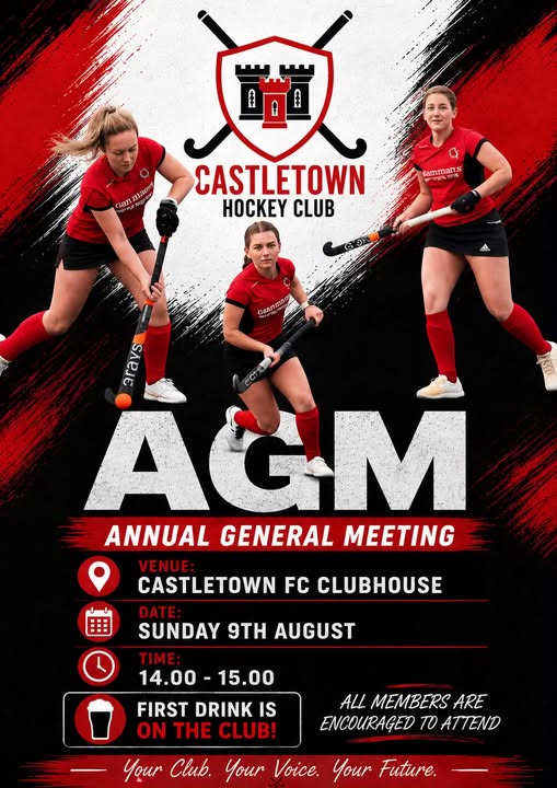 Castletown Hockey Club AGM poster