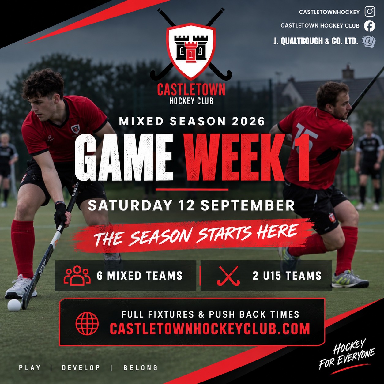 Mixed Season 2026 Game Week 1 poster, Saturday 12 September