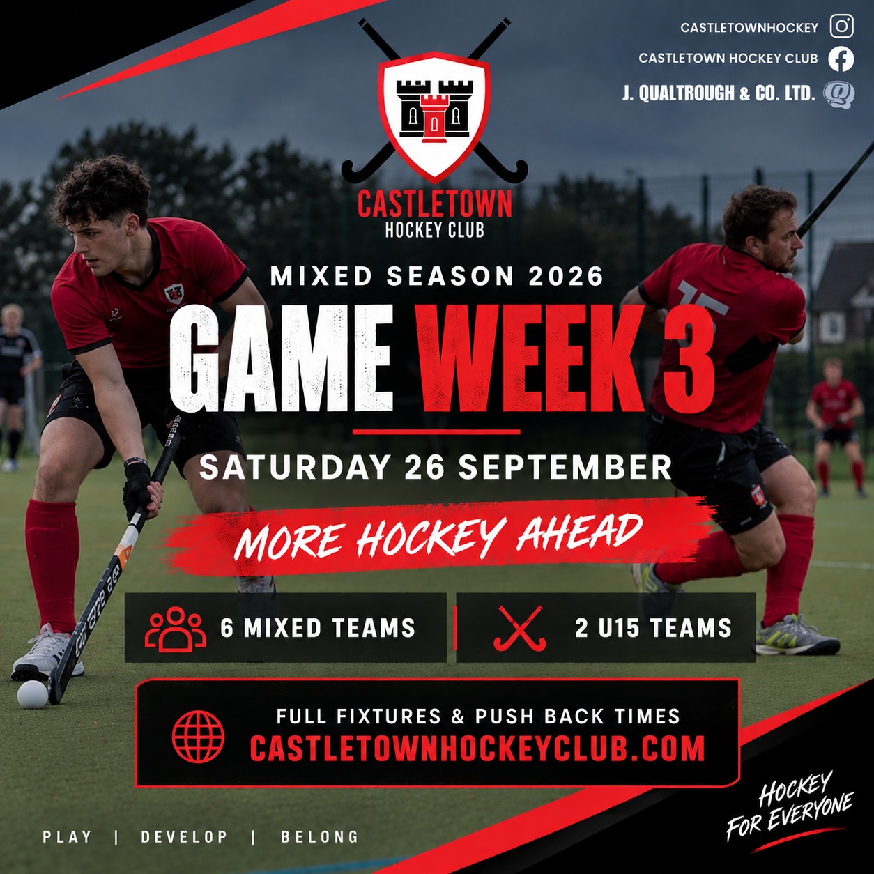 Mixed Season 2026 Game Week 3 poster, Saturday 26 September, more hockey ahead