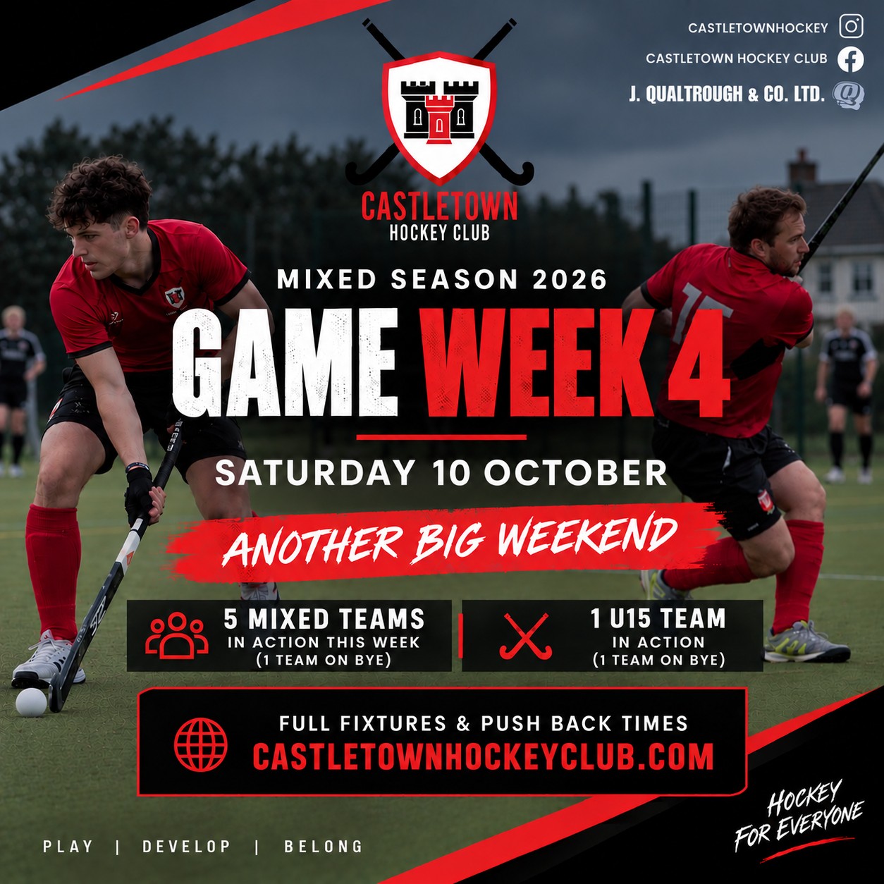 Mixed Season 2026 Game Week 4 poster, Saturday 10 October, another big weekend